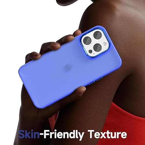 oakxco for iPhone 14 Pro Case Matte Clear, Translucent 14 Pro Phone Case, Anti-Fingerprint Frosted Hard Plastic & Soft Silicone Bumper, Slim Thin Smooth Cover for Men Women, Royal Blue - Royal Blue - 14 Pro thumbnail 6