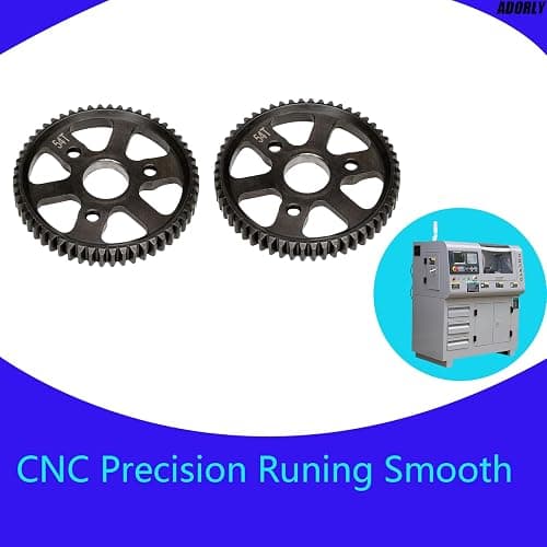 2pcs Hardened Steel 54T Spur Main Gear for Traxxas 1/10 Slash Stampede Rsutler Jato 4x4 6804 6807 6808 6708 Upgrade Parts,Replace#3956 thumbnail 5