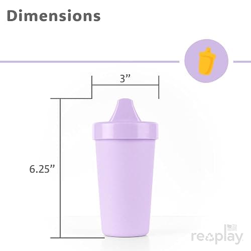 Re-Play Spill-Proof Sippy Cups - Reusable 10 Oz Set of 6, Dishwasher & Microwave Safe, Made in USA, Fairytale thumbnail 2