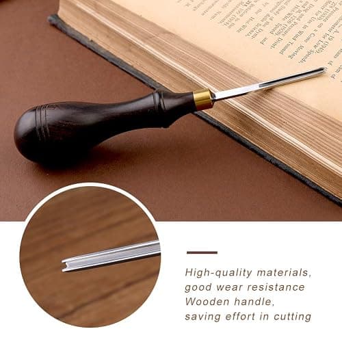 Leather Edge Bevelers, Edge Skiving Beveler 1.8mm, Leather Working Tools Leather Skiver Tool for Leathercraft Working (2#) thumbnail 6