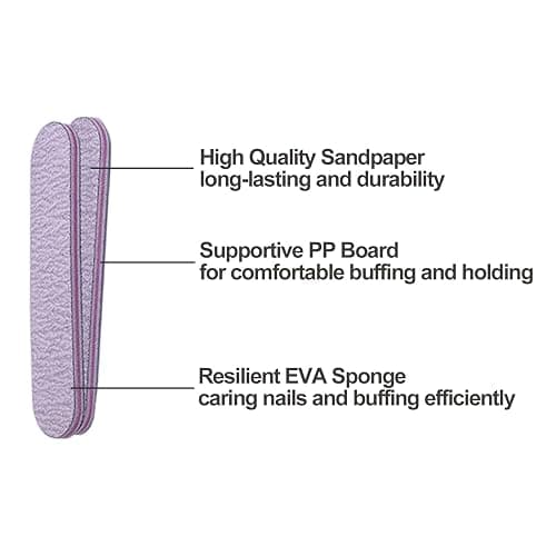 Nail Files (100 Pack), 3.6 Inches Emery Board Nail Files for Acrylic and Natural Nails, 100/180 Grit Small Double Sided Fingernail Filer Bulk Mini Professional Finger Nail Filer Manicure Set Gray thumbnail 5