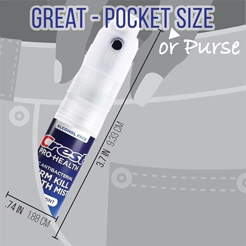 Crest Pro-Health | Portable Alcohol-Free CPC Mist with Clean Mint Flavor | Instant Fresh Breath - 3 Count (0.24oz/7ml) Breath Spray thumbnail 4