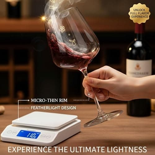 Red Wine Glasses Set of 4 - Ultra Light & Thin Hand-Blown Crystal Glasses 685ml - Long Stem Tulip Design for Cabernet Merlot Bordeaux - Inspired by Italian Design - Luxury Glassware for Aroma thumbnail 6