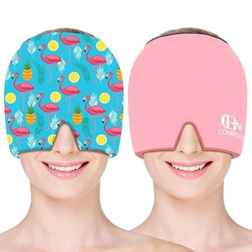 Conbella Migraine Relief Cap, Soothing Headache Ice Face Mask Products | Hot and Cold Therapy, Migraine Headache Relief Cap for Migraine, Sinus, Puffy Eyes, Tension, Stress and Hangover - Image 1