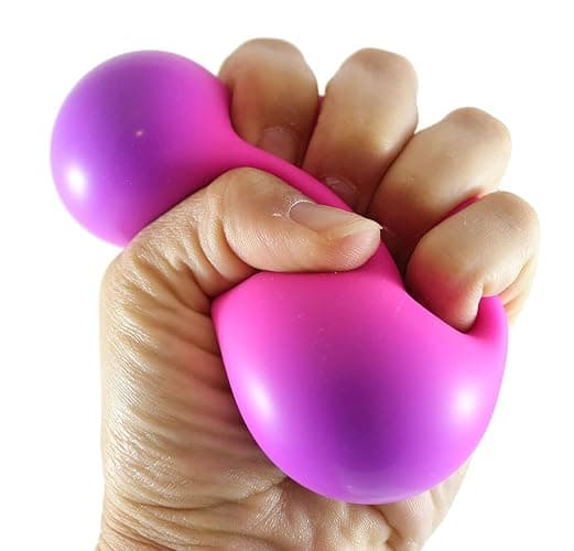 Curious Minds Busy Bags 2 Color Changing Doh Filled 2.5" Stress Balls - Shaving Cream Like Dough Filling - Squishy Gooey Shape-able Squish Sensory Squeeze Balls (2 Random Colors) thumbnail 3