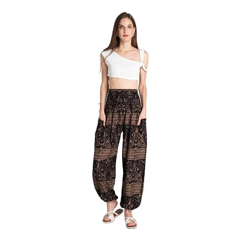 Tranquil Threads High-Waisted Boho Harem Yoga Pants for Women thumbnail 2