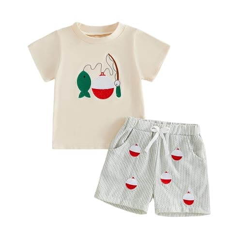 Kaipiclos Baby Boys Clothes Toddler Summer Outfits Short Sleeve Duck Print Pocket T-Shirt Tops and Shorts Farm Baby Clothes - Image 1