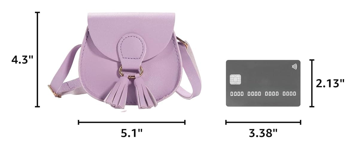 LJCTULY Girls Purse, Kids Crossbody Purse, Shoulder Bags for Toddler, Tassel Bags for Girls Age 2-14 thumbnail 3