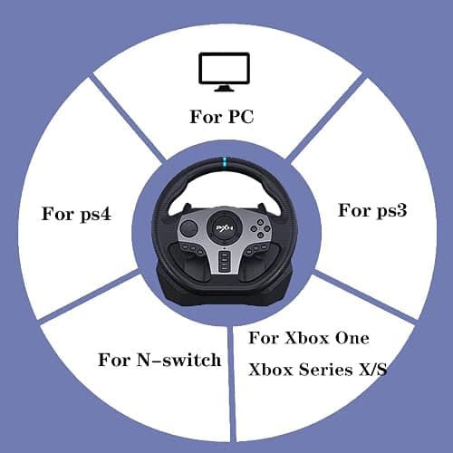 PXN V9 Gaming Racing Wheel pc Steering Wheel With Pedals and Shifter 270/900° Dual-Motor Feedback Driving gaming Racing Wheel for PC,PS4,PS3,Xbox One, Xbox Series X/S,N-Switch thumbnail 7
