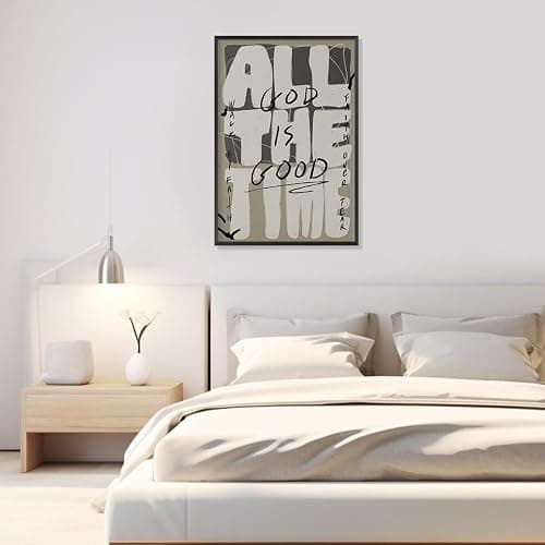 God Is Good All The Time Poster Vintage Christian Scripture Canvas Wall Art Modern Neutral Religious Aesthetic Pictures For Living Room Bedroom Church Wall Decor 12x16in Unframed thumbnail 4