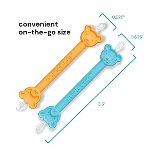 oogiebear - Nose and Ear Gadget. Safe, Easy Nasal Booger and Ear Cleaner for Newborns and Infants. Dual Earwax and Snot Remover. Aspirator Alternative - Two Pack with Case - Orange Seafoam thumbnail 9