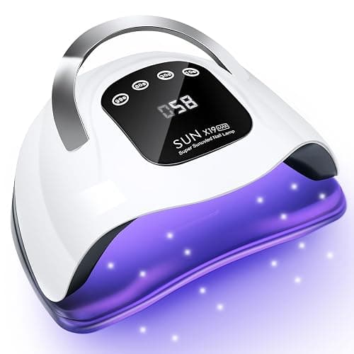 Wisdompark 320W UV LED Nail Lamp, Nail Dryer for Gel Polish with 72Pcs Lamp Beads and Automatic Sensor/4 Timer Setting Professional Nail Art Tools - Image 1