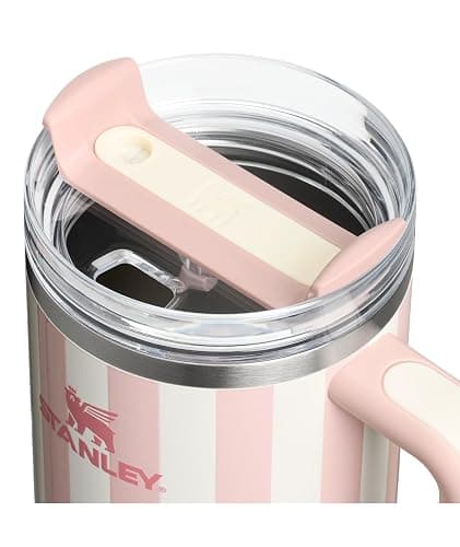 STANLEY Quencher H2.0 Tumbler with Handle and Straw 40 oz | Flowstate 3-Position Lid | Cup Holder Compatible for Travel | Insulated Stainless Steel Cup | BPA-Free | Peach Whip Cabana Gloss - 40 Ounces - Oasis Peach Whip Cabana Gloss thumbnail 3
