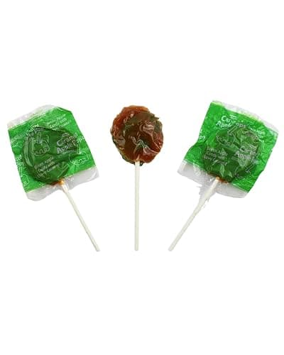 Green Apple Caramel Lollipops, Delicious Fall Flavors-Bulk- Caramel Dipped Green Apple Suckers, by Queen City Candy Cave (1 Pound) thumbnail 8