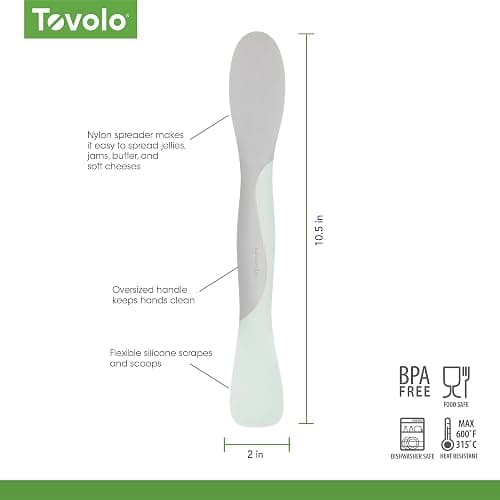 Tovolo Scoop & Spread Tool – Dual-Ended Silicone & Nylon Kitchen Utensil for Spreading, Scraping, Scooping, Slicing – BPA-Free, Heat-Resistant, Dishwasher Safe thumbnail 3