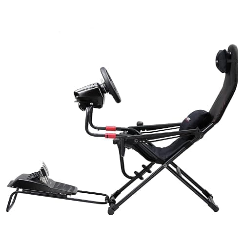 GTPLAYER Sim Racing Cockpit Foldable & Adjustable for High Performance Sim Racing Compact & Flexible Supports All Steering Wheels & Pedals for PC Wheel and Pedals Not Included, Red thumbnail 3