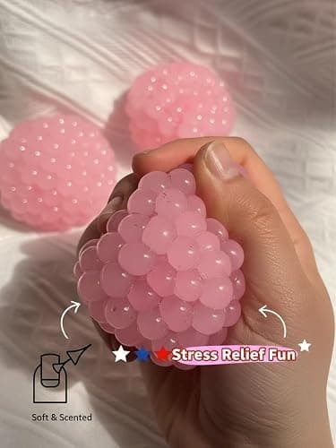 Handmade Stress Ball Maker Kit - Slow Rebound Sensory Squeeze Balls for Anxiety Relief & Focus - Sand Filled Crunchy Squishy Balls for Adults & Kids - Portable Desktop Stress Relief Toys (Purple) thumbnail 5