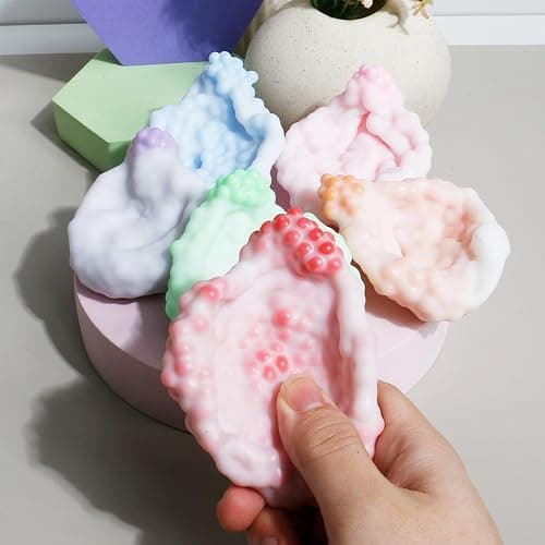 Soft Crunchy Stress Ball with Texture Bumps, Crunchy Squishys, Sensory Stress Relief Toy for Adults, Slow Rising Sensory Squeeze Balls, for Daily Use Offices Desk and Birthday Gifts (Pk) thumbnail 2