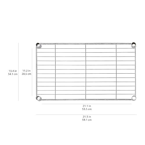 Amazon Basics Unidad de almacenamiento estrecha de 5 baldas con estantes ajustables en altura y patas niveladoras, peso máximo de 453 kg, Cromado, 34 cm x 58.9 cm x 152.5 cm (D x W x H) thumbnail 3