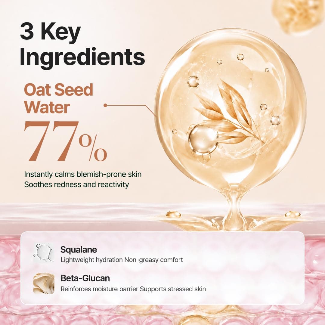 PURITO Oat In Calming Gel Cream, Non-Comedogenic, 77% Oat Seed Water Lightweight Water-Gel Face Moisturizer, Fragrance-Free, Vegan Korean Skincare, Sensitive & Blemish-Prone Skin, 100ml thumbnail 6