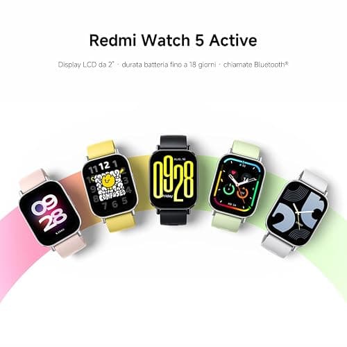 Xiaomi Redmi Watch 5 Active, Smartwatch con display LCD 2", Chiamate Bluetooth, Autonomia 18 giorni, Resistenza Acqua 5ATM, Monitoraggio Frequenza Cardiaca e SpO2, 140+ modalità Fitness thumbnail 10