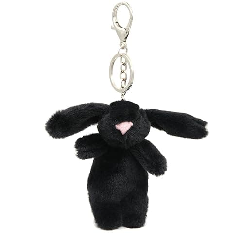 LOHGOU Cute Bunny Bag Charm, Plush Rabbit Keychain Mini Rabbit Car Keys Decor Purse Charm Pendant Decoration - Image 1