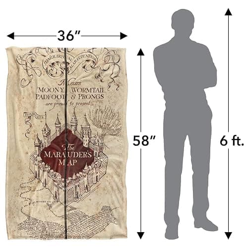 Harry Potter Marauder's Map Officially Licensed Silky Touch Super Soft Throw Blanket 36" x 58" thumbnail 2