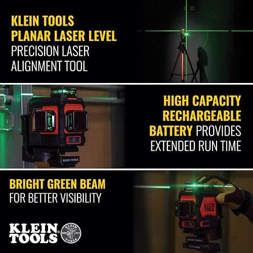 Klein Tools 93PLL Self-Leveling Laser Level with Bright Green 3x360-Degree Planes, Rechargeable Battery, Magnetic Mount thumbnail 5