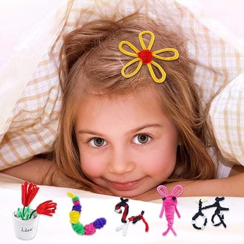 Pipe Cleaners,1600 Pieces Pipe Cleaners Crafts Pipe Cleaners Craft Supplies in 32 Colors Chenille Stems for Home and School DIY Art Crafts (0.23 x 11.8 Inches) thumbnail 7