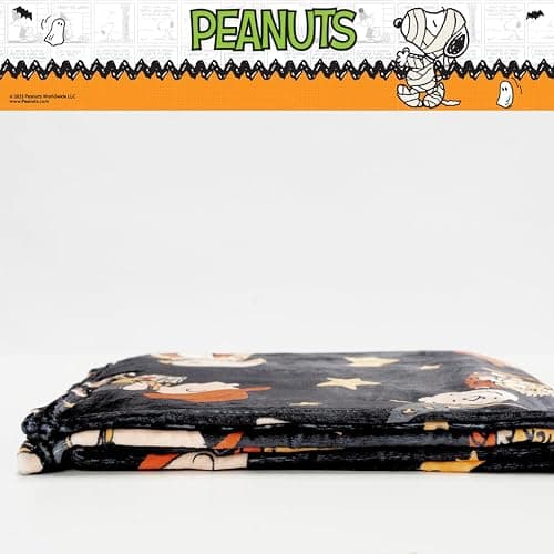 Peanuts Snoopy Cozy Throw 46 in x 60 in – Soft Cozy Plush for Couch, Bed & Travel, Halloween Snoopy & Charlie Brown Design (Officially Licensed Product) by Franco Collectibles thumbnail 6
