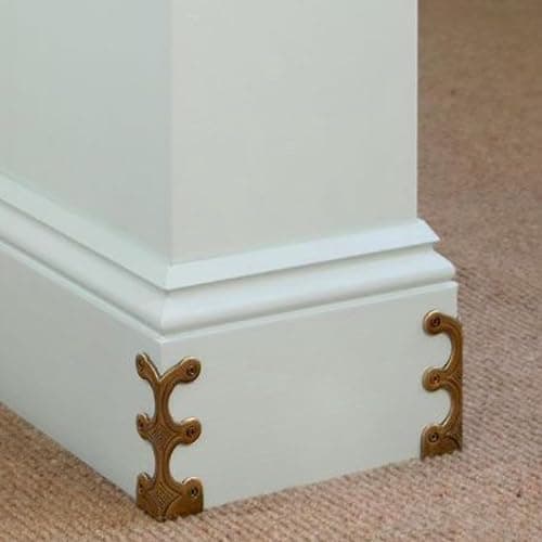 Skiffers Baseboard Protectors - Solid Brass Skirting Board Corner & Vintage Metal Corner Protector (Bronze, 5 pcs) thumbnail 5
