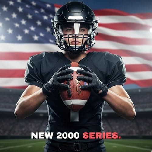 GX TOUR+ Official Size 9 Football, 2000 Series Collection, Premium Leather Construction, American Football with Ball Pump, College Regulation Size thumbnail 3