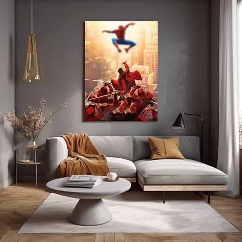 MGZFEZN Spider-Mon Brand New Day Poster For Fans Kids Room Bedroom Wall Decor-Movie Spiderman Posters Canvas Prints Picture For Teen Boy Girls Gifts thumbnail 5
