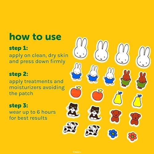 The Crème Shop Miffy Clear As Day! , Korean Hydrocolloid Spot Blemish Patches, Infused with Tea Tree and Witch Hazel to help conceal blemishes and absorb excess oil- (Pack Of 2) thumbnail 6