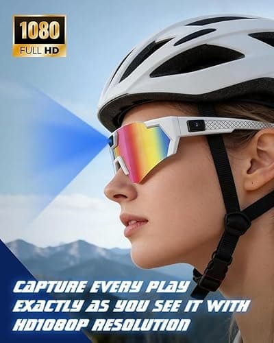 HUCLTZV POV Glasses 4K Baseball Sunglasses Camera Smart Men Women Video Action 2026 Upgrade Eyeglasses Running Style Meets Function Sports Cycling Hiking HD (Blue) thumbnail 2