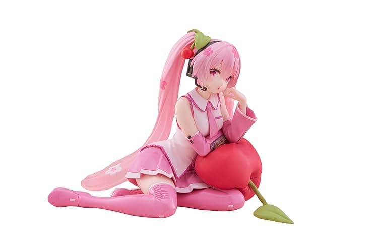 Taito-Sakura Miku Desktop Cute Figure (Cherry Cushion Ver.) - Image 1