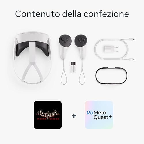 Meta Quest 3S da 128 GB — Ricevi in omaggio Batman: Arkham Shadow e una prova di 3 mesi di Meta Quest+ — Visore All-In-One - Cuffie tutto in uno - 128 GB thumbnail 6