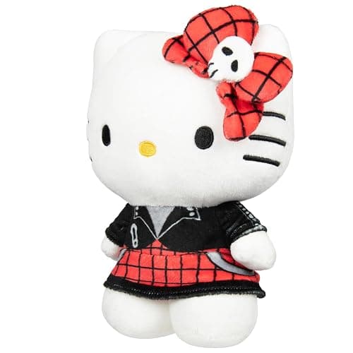 Jazwares Hello Kitty and Friends Series 2, Hello Kitty Red Punks Plush - Officially Licensed Sanrio Product from Ages 6+ thumbnail 4