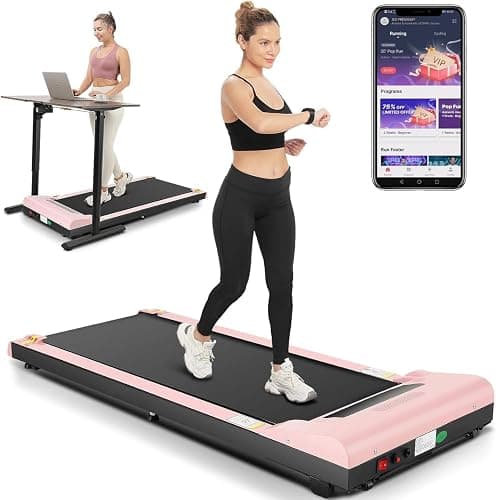 Walking Pad Treadmill 300 Lb Capacity Portable Treadmills for Home Office Under Desk Treadmill with App & Remote Control, LED Display/Ultra-Quiet/Installation-Free - Image 1