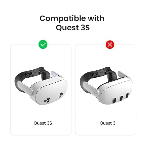 KIWI design V4 Facial Interface, 2 Face Pads Compatible with Oculus/Meta Quest 3S, Accessories for Quest 3S, NOT Compatible with Meta Quest 3 thumbnail 2