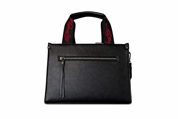 ED HARDY Women’s Tattoo Print Crossbody Bag – Floral Skull Graphic Shoulder Bag with Adjustable Strap thumbnail 5