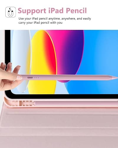 CC Store Keyboard Case for iPad 10th 2022/A16 11th Generation 2025(10.9/11 inch), for iPad 11/10 Gen Case with Wireless Detachable Rechargeable Bluetooth Keyboard & Pencil Holder,Pink thumbnail 6