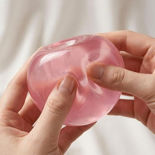 Squishy Pomme,Jouet Anti-Stress Pomme Verte,Pomme Écrasante Anti-Stress en Gel,Squishy Transparent,Soulagement du Stress,Fidget Toy pour Soulager l‘Anxiété et Le Stress pour Enfants et Adultes (Rose) thumbnail 5