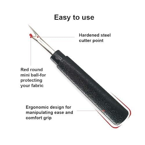 2PCS Seam Rippers, Sharp Sewing Seam Thread Remover Stitch Unpicker with Ergonomic Handles for Needle Work Patterns and Sewing Clothes thumbnail 4