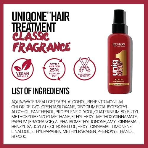 REVLON PROFESSIONAL UniqOne Hair Treatment | All-in-One Heat Moisturizing Leave-In with 10 Benefits, Repair for Damaged Hair, Frizz Control, for Women & All Hair Types thumbnail 6
