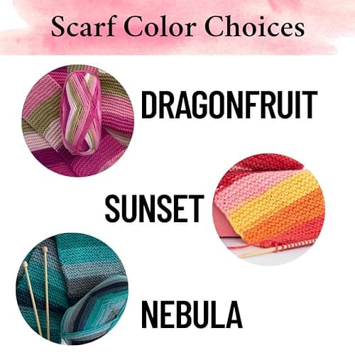 The Spinning Hand Knitting Kit for Beginners Adults – Learn to Knit Scarf Kit with Yarn, Needles & Step-by-Step Video Tutorials – Complete Starter Set (Dragonfruit) thumbnail 4