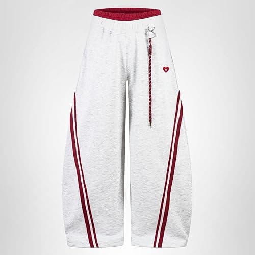 Aelfric Eden Stripes Baggy Barrel Sweatpants Elastic Double Waist Wide Leg Pants Women Men Casual Y2K Unisex Lounge Trouser thumbnail 7