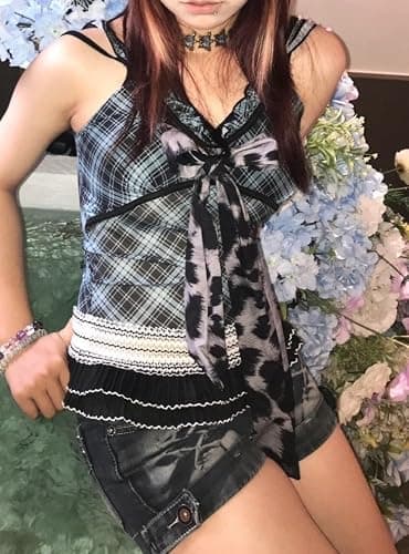 Xiulaiyi Gyaru Scene Clothes Vintage Harajuku Tank Tops Y2k Whimsy Twee Leopard Print Cami Scenecore Camisole thumbnail 6