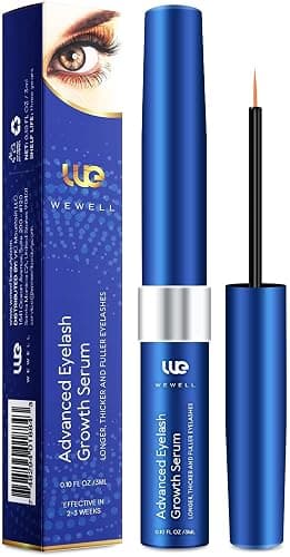 Wewell Eyelash Growth Serum,Brow Lash Growth Serum, Natural Brow Lash Enhancer.Thicker Natural Longer Lift Eyelashes Enhancer Rapid Lash Growth,Nourish Damaged Lashes - Image 1