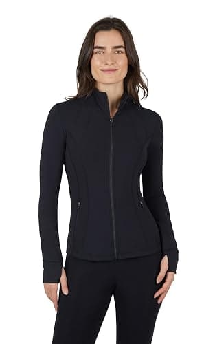 Yogalicious Womens Ultra Soft Lightweight Full Zip Yoga Jacket with Pockets - Image 1